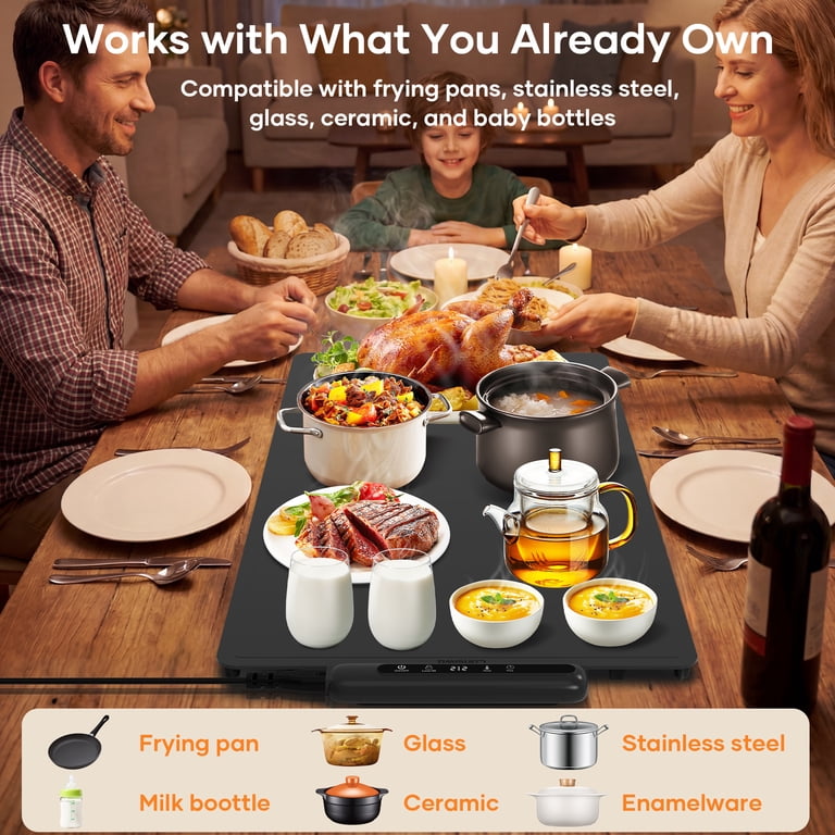 Consiwa Electric Warming Tray 34x16 Inch with 6 Settings photo 8