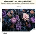 thumbnail image 3 of Peel and Stick Wallpaper Waterproof Roses Peonies Hydrangeas Bluish Leaves Layered Flower Arrangement Wall Mural Decor Self Adhesive and Removable 100in x 144in, 3 of 8