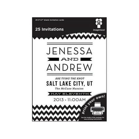 Imaginisce Black Ice Invitation Hypnotic 5x7 25pc