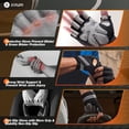 thumbnail image 4 of Guantes de entrenamiento SIMARI acolchados para levantamiento de pesas, sin dedos, negros, 4 of 6
