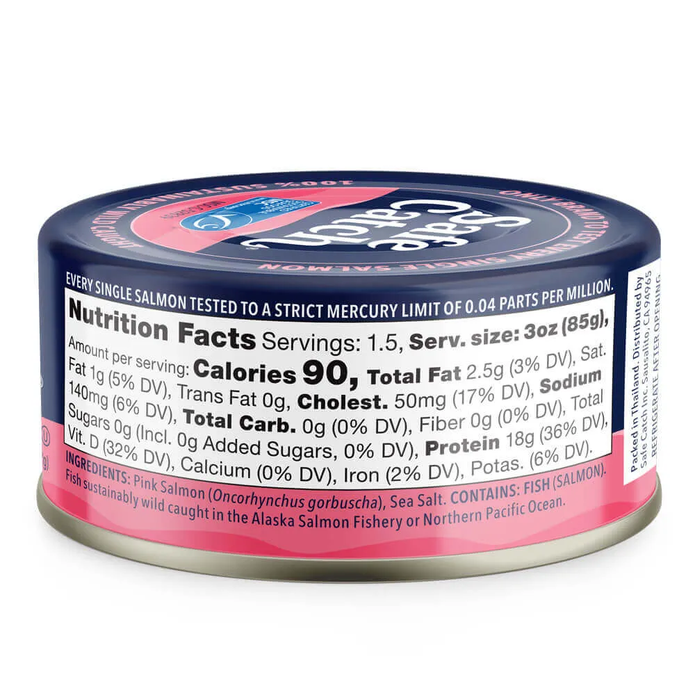 Pack of 6, Safecatch Wild Pacific Pink Salmon, 5 oz