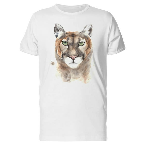 Painting Of Mountain Lion Head T-Shirt Men -Image by Shutterstock, Male 3X-Large