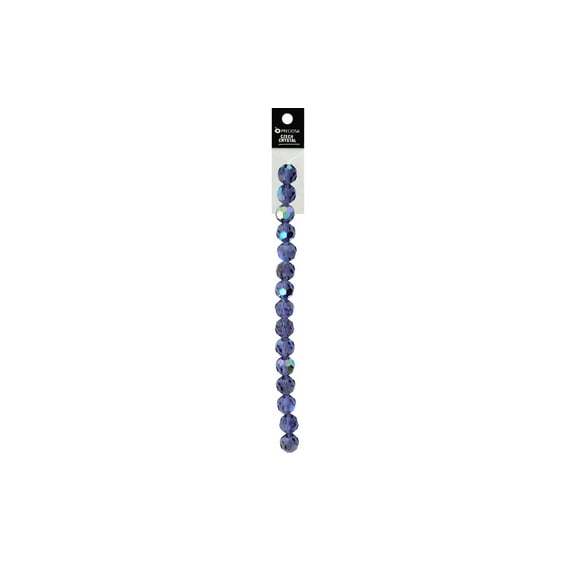 John Bead Preciosa 5" Strd Rnd 8mm Tanzanite AB