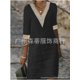 thumbnail image 1 of Generic 2025 Women's Clothes Hot-Selling Hot Sale Solid Color and V-neck Medium Sleeve Cotton Linen Casual Dress, 1 of 1