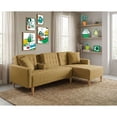 thumbnail image 1 of Sala Modular Reversible Makora Kendall Con Memory Foam, Color Mostaza, Lino Respaldo Reclinable De 3 posiciones., 1 of 10