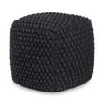 thumbnail image 2 of Loft Lyfe Pouf en Coton Yousuf, Noir, 2 of 6