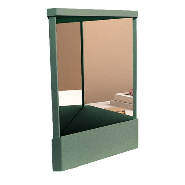 Ruiboury True Mirror Real Image Non-reverse Mirror For Flawless Makeup Application Non-reversing True Mirror green 14*17cm