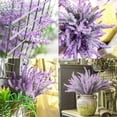 thumbnail image 3 of 8 Pcs Artificial Lavender Flowers, Plastic Fake Simulation Flower Indoor Outdoor Bridal Bouquet Wedding Home Garden Balcony Patio Floral Arrangement Decoration (Fuchsia), 3 of 8