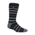 thumbnail image 1 of Heat Holders Mens Twist Stripe Patterned Fleece Lined Slipper Socks, 1 of 2