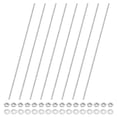 thumbnail image 1 of Uxcell 8-Pack Fully Threaded Rod, M4x300mm 201 Stainless Steel Right Hand Thread Bar Studs with Hex Nuts and Washers, 1 of 7