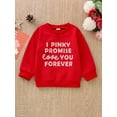 thumbnail image 2 of Gureui Valentine's Day Toddler Infant Baby Girls Boys Pullover Sweatshirt, Long Sleeve Round Neck Heart Letter Print Ribbed Shirt Tops, 2 of 8