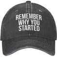 thumbnail image 2 of Remember Why You Started Baseball Cap Golf Dad Hat Adjustable Unconstructed for Men Women, One Size-X-Large, 2 of 8