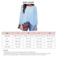 thumbnail image 5 of Blusa holgada con cuello redondo y lunares, blusa de manga larga transpirable a la moda para citas, azul claro M, 5 of 5