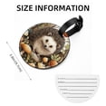 thumbnail image 5 of Hedgehog 2pcs PU Leather Round Bag Tags with Privacy Cover and Name ID Tag - Suitcase Tags for Travel Luggage, Handbags, Backpacks, School Bags, 5 of 6