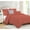 Brick Red, variant on DNG Creations 5 Piece Vintage Ruffle Pattern Comforter Set Premium Ultra Soft 550 GSM All Season ( Oversized Queen Size ) 100% Egyptian Cotton Solid Peach Colour
