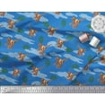 thumbnail image 2 of Soimoi Poly Georgette Fabric Leaves & Dinosaur Jungle Decor Fabric Printed Yard 52 Inch Wide, 2 of 2