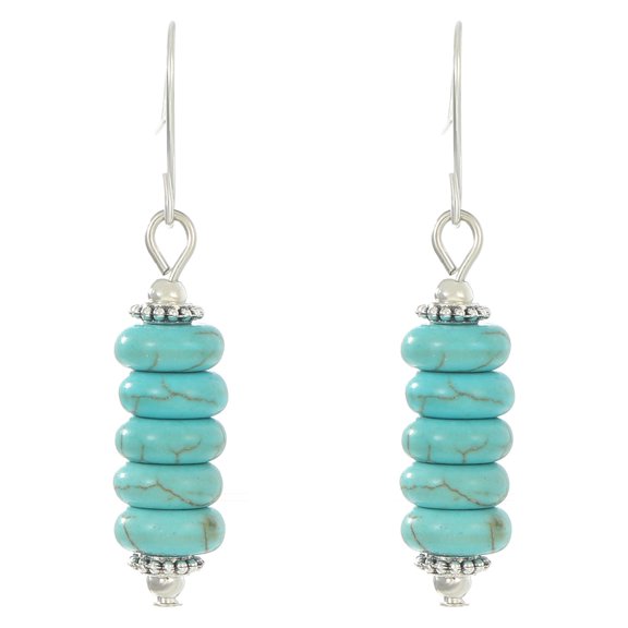 XmhyTop-A Turquoise Earrings 1 Pair Dangle Bead Earrings Statement Jewelry for Daily Party Wear,T04