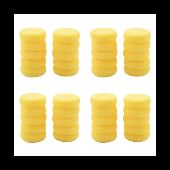 40Pcs Round Synthetic Artist Paint Sponge Craft Sponges for Painting Pottery Watercolor Art Sponges Yellow 2.75Inch,40 * Paint Sponge,yellow