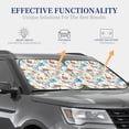 thumbnail image 3 of Kdxio Summer Stamp Print 2-Piece Sun Shade Front Windshield - Foldable Car Front Window Sunshades For Most Sedans Suv Truck, 3 of 6