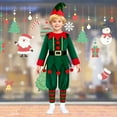 thumbnail image 2 of Tiweut Elf Outfits for Girls Kids Christmas Elf Santa's Dress Outfit Kid's Boys Holiday Elf Suit,Green,100, 2 of 6