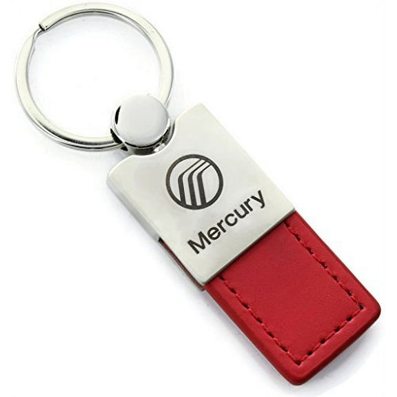 Mercury Keychain & Keyring - Duo Premium Red Leather