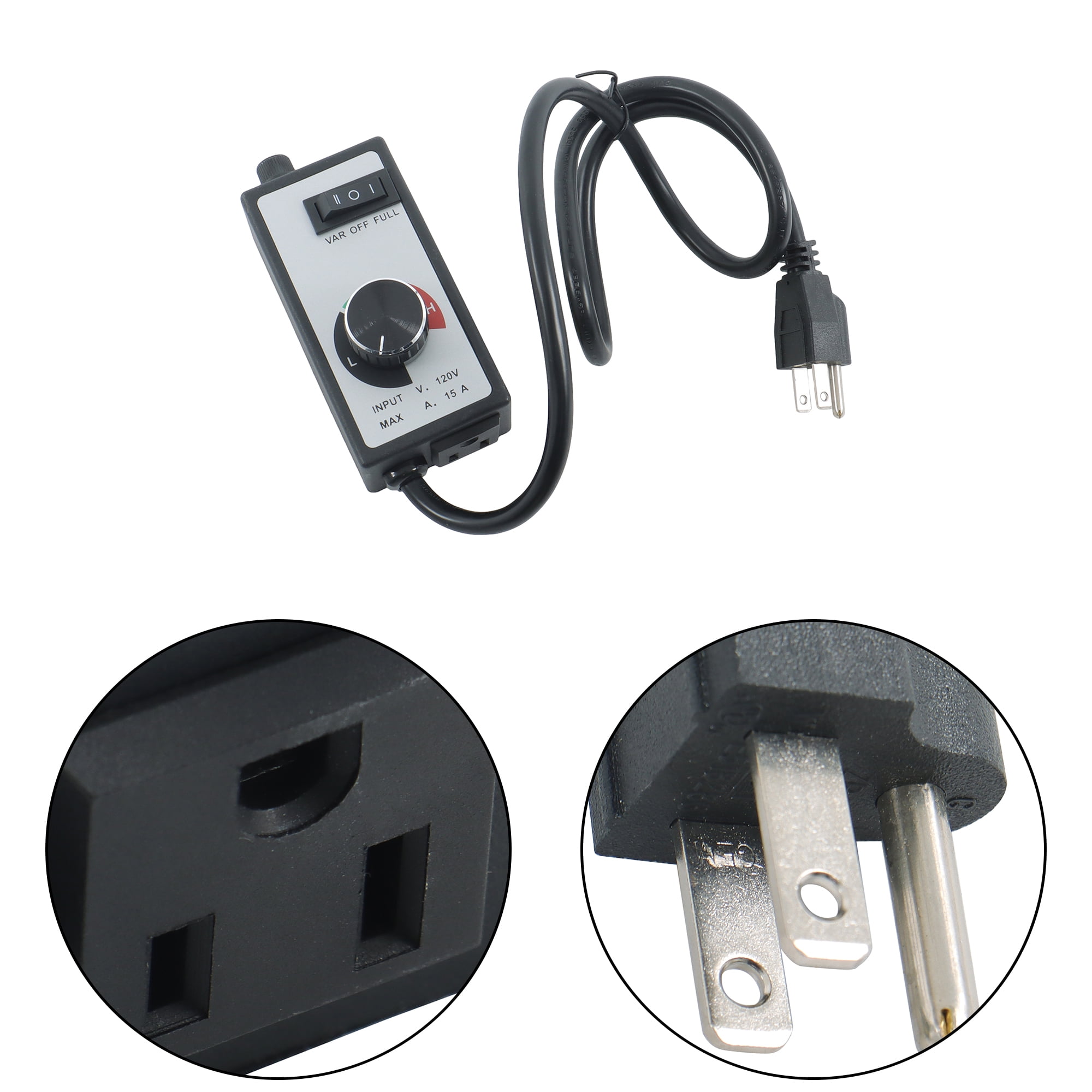 Variable Speed Controller Fit for Router Fan Electric Motor Rheostat AC 1500W 120 Volt 15 Amps