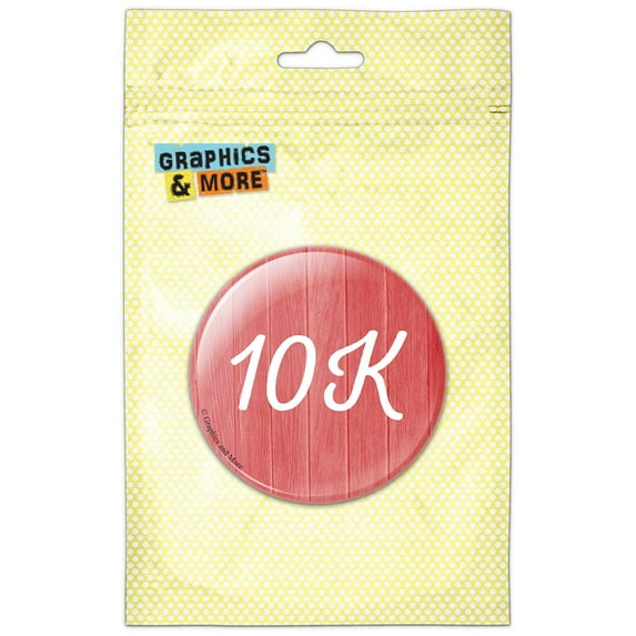 10K Runner Fitness Wood Planks Red Refrigerator Button Magnet