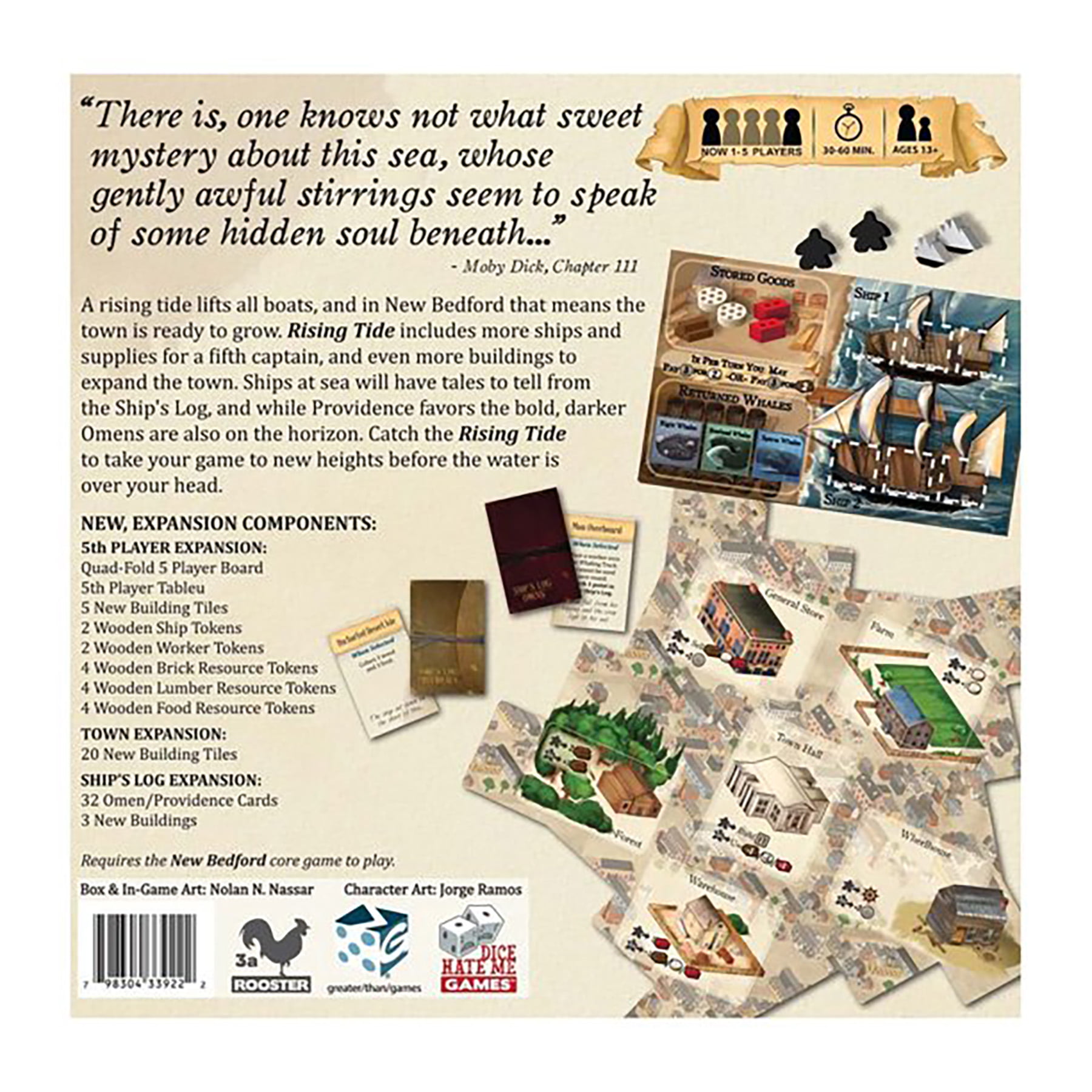 New Bedford: Rising Tide Expansion - Strategy Board Game, Ages 13+, 1-5  Players