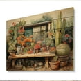 thumbnail image 2 of Designart "Oasis Impasto Mexico Cactus wall art III" Floral Print on Natural Pine Wood, 2 of 5