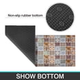 thumbnail image 7 of Bohemian Brown Geometry Rugs and Mats Non Skid Washable Absorbent Microfiber Soft Kitchen Mat for Floor Set Of 2 Decor Stain Resistant 17"x47"+17"x30", 7 of 7