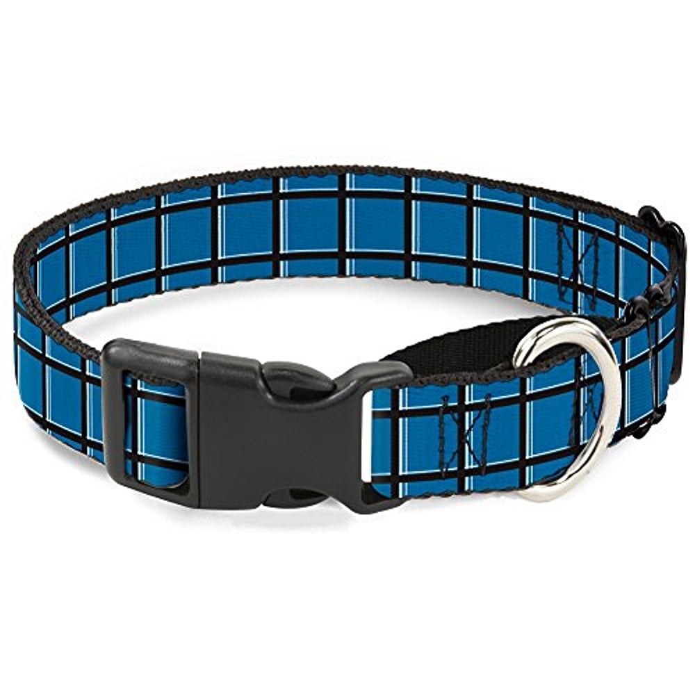 buckle-down plaid black red martingale dog collar