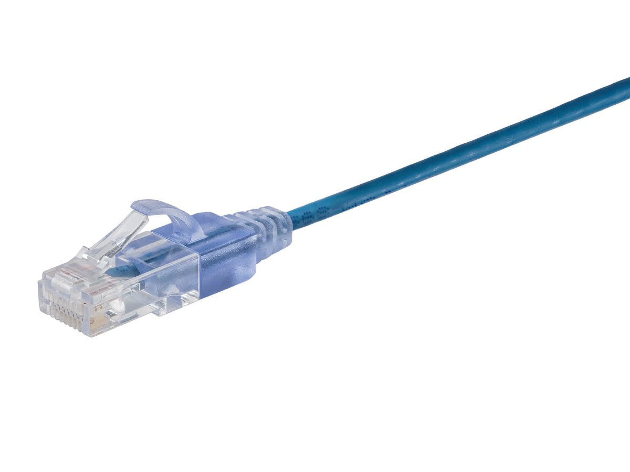 Monoprice 10-Pack SlimRun Cat6A Ethernet Network Patch Cable 5ft Blue