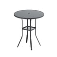 thumbnail image 6 of Vicllax Outdoor Round Bar Table Metal Modern Style for Porch Garden Balcony (Diameter 35.4"), 6 of 7