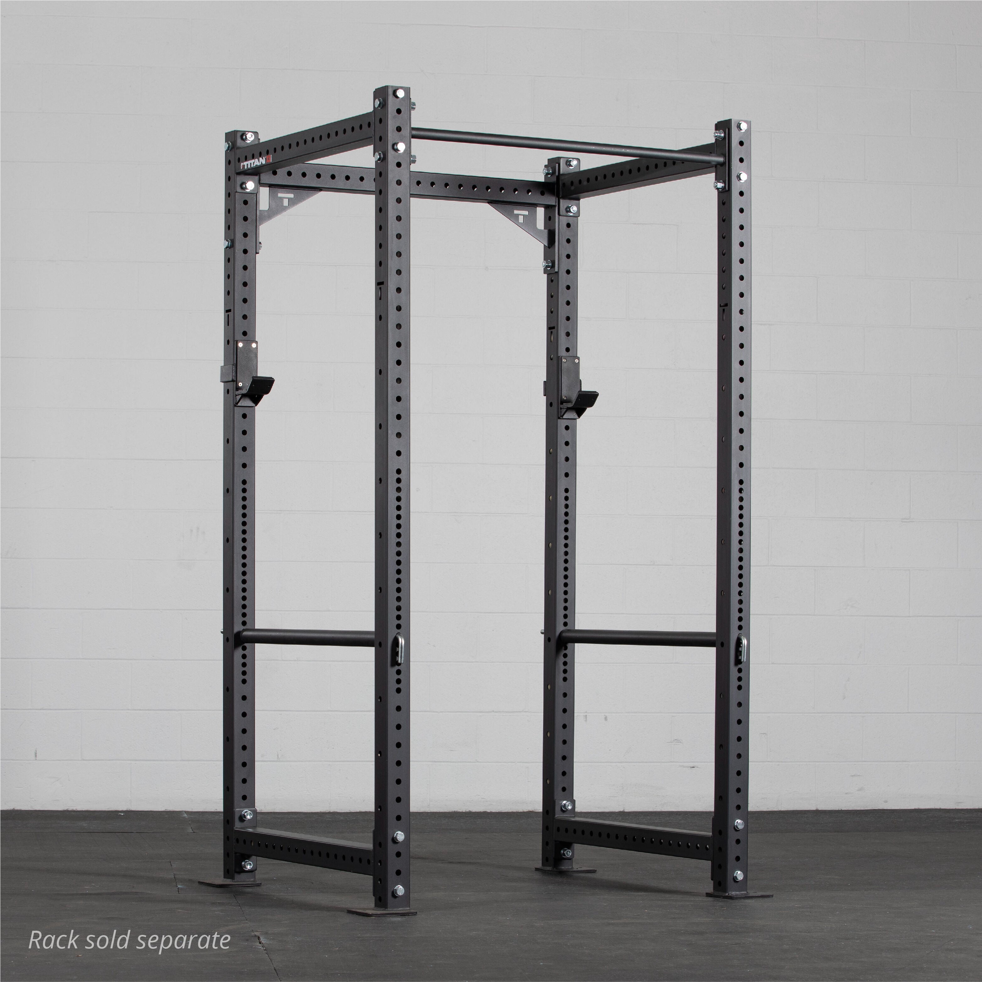 Titan Fitness X-3 Series J-Hooks, UHMW Plastic, J-Hook Style Rack Mounted, 2,600 LB Capacity, Fits 3” x 3” Tubular Steel