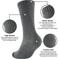 thumbnail image 4 of Mens 100% Cotton Cushioned Crew Socks, Athletic Performance Moisture Wicking Work socks, 4 of 7