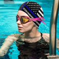 thumbnail image 3 of Tie Dye Color Explosion Wekity Swimming Hat for Mans Womens Elasticity Bathing Cap, 3 of 5
