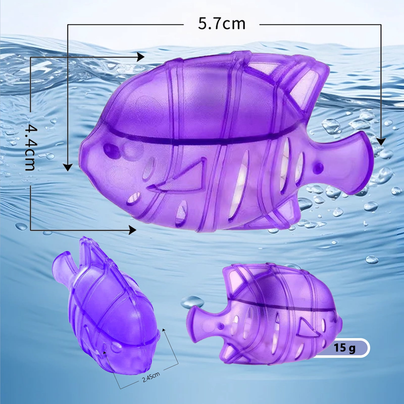 Arcticwind 15 Pack Humidifier Cleaning Fish, Humidifier Cleaner for Humidifiers and Fish Tanks, Purifies Water, Prevents Hard Water Build-Up, Reduces Scale,Purple