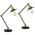 thumbnail image 2 of 360 Lighting Taurus 20" High Small Farmhouse Rustic Desk Lamps Set of 2 USB Ports Adjustable Black Gold Home Office Charging, 2 of 9
