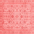 thumbnail image 1 of Ahgly Company Machine Washable Indoor Square Oriental Red Modern Area Rugs, 4' Square, 1 of 4