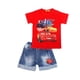 thumbnail image 2 of 2023 New Boys Set Cartoon Summer Cotton Kids T-shirtDenim Shorts Trajes para niños Traje Ropa Car McQueen 3-8 Y110 (3T-4T) Gao Jinjia LED, 2 of 2