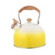 thumbnail image 1 of Hervidor silbante para estufa con tapa de pico, ligero y clásico para colocar sobre el fuego amarillo, 1 of 9