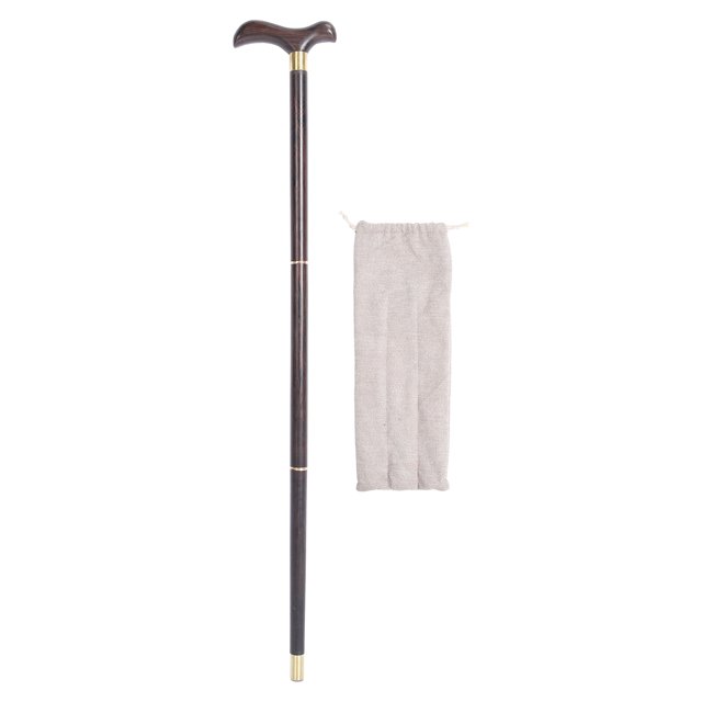 Canne de Marche en Bois, Bâtons de Randonnée et de Marche Bâton de Marche Léger Poteaux de Randonnée pour Usage Extérieur. la Canne Est Faite de Bois Naturel, Environ 90 cm (35,4 Pouces) de Longueur, et Présente une Conception à Trois Sections pour un Rangement Pratique. Elle Comprend un Sac de Rangement de Couleur Aléatoire. la Canne a une Finition Bois Foncé avec accents en Laiton et une Poignée Ergonomique pour une Prise Confortable. les Patins de Pieds en Oxford Offrent une friction durable du Sol pour un Soutien stable, la Rendant Adaptée à la Réadaptation, à l'Équilibre et à l'Amélioration de la Mobilité