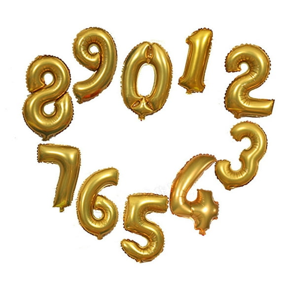 HOMEMAXS  10 Pcs Swift Centerpiece Number Balloon Aluminum Foil Balloons