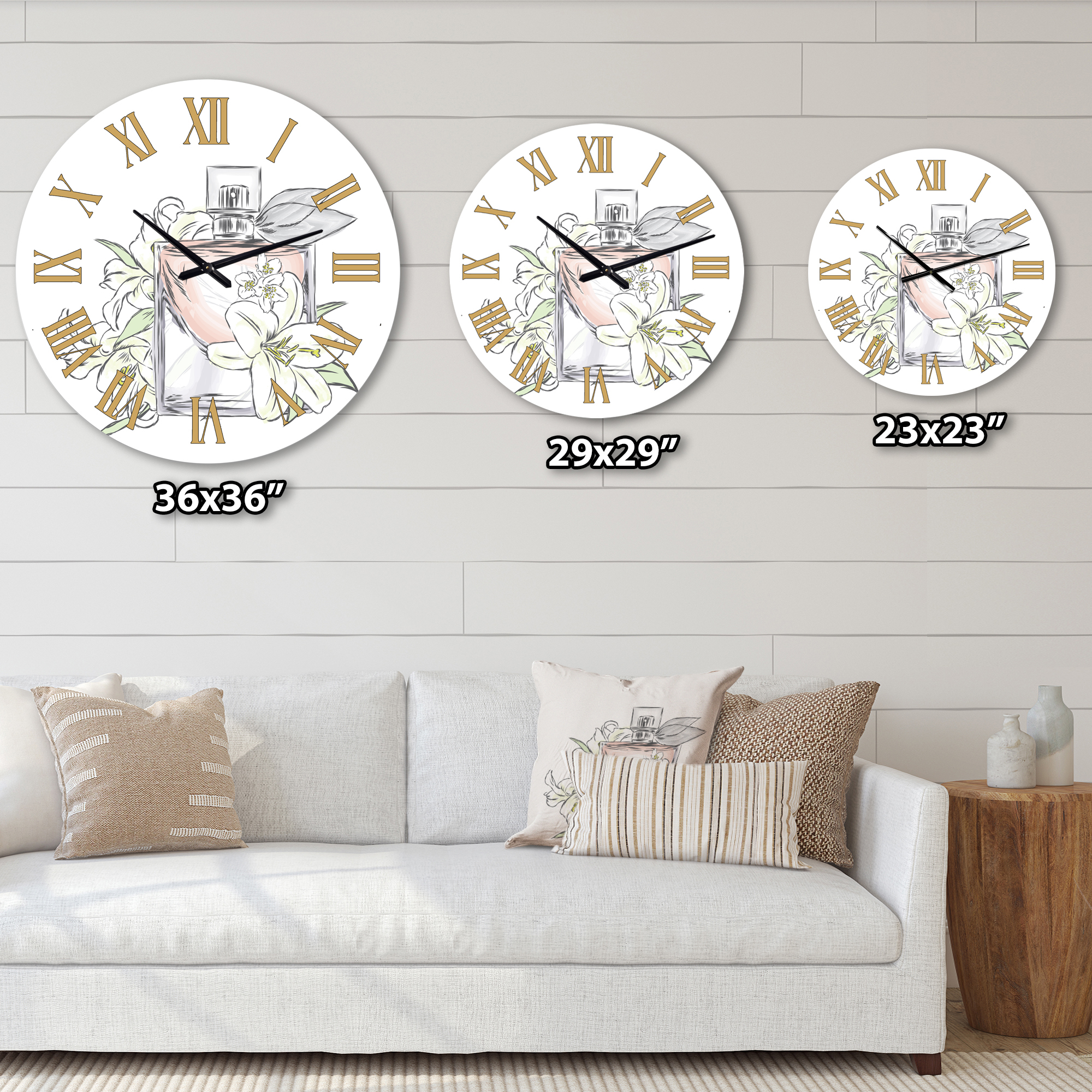 Designart 1 in Quartz Traditional Wall Clock