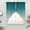 Turquoise, variant on Teal Ombre Swag Curtains for Kitchen/Bedroom/Living Room, Contemporary Gradient Abstract Art Scalloped Curtains 63 Inch Long, Rod Pocket Window Swag Topper Curtains Valances 2 Panels Set 36"x63"