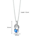 thumbnail image 2 of 0.5 ct Round Created Blue Opal Pendant Necklace in Sterling Silver, 18", 2 of 2