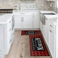 thumbnail image 2 of Red Buffalo Plaid Kitchen Mat Set of 2 Non Slip Thick Kitchen Rugs and Mats for Floor Comfort Standing Mats for Kitchen, Sink, Office, Laundry, 17"x47"+17"x28", 2 of 6
