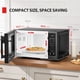 thumbnail image 5 of Horno microondas de encimera TOSHIBA ML4-EM12PA(BS) con diseño elegante, un básico de cocina, sensor inteligente, 13 menús automáticos y función de silencio, 1.2 pies cúbicos con plato giratorio de 1, 5 of 5