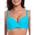 thumbnail image 6 of Ocean Blues Women's Plus Size Push Up Underwire Molded Cup Bikini Top, 6 of 6