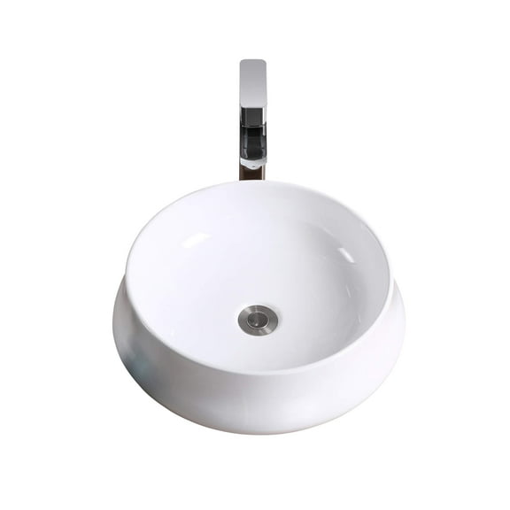 Vitreous China Circular Vessel Bathroom Sink